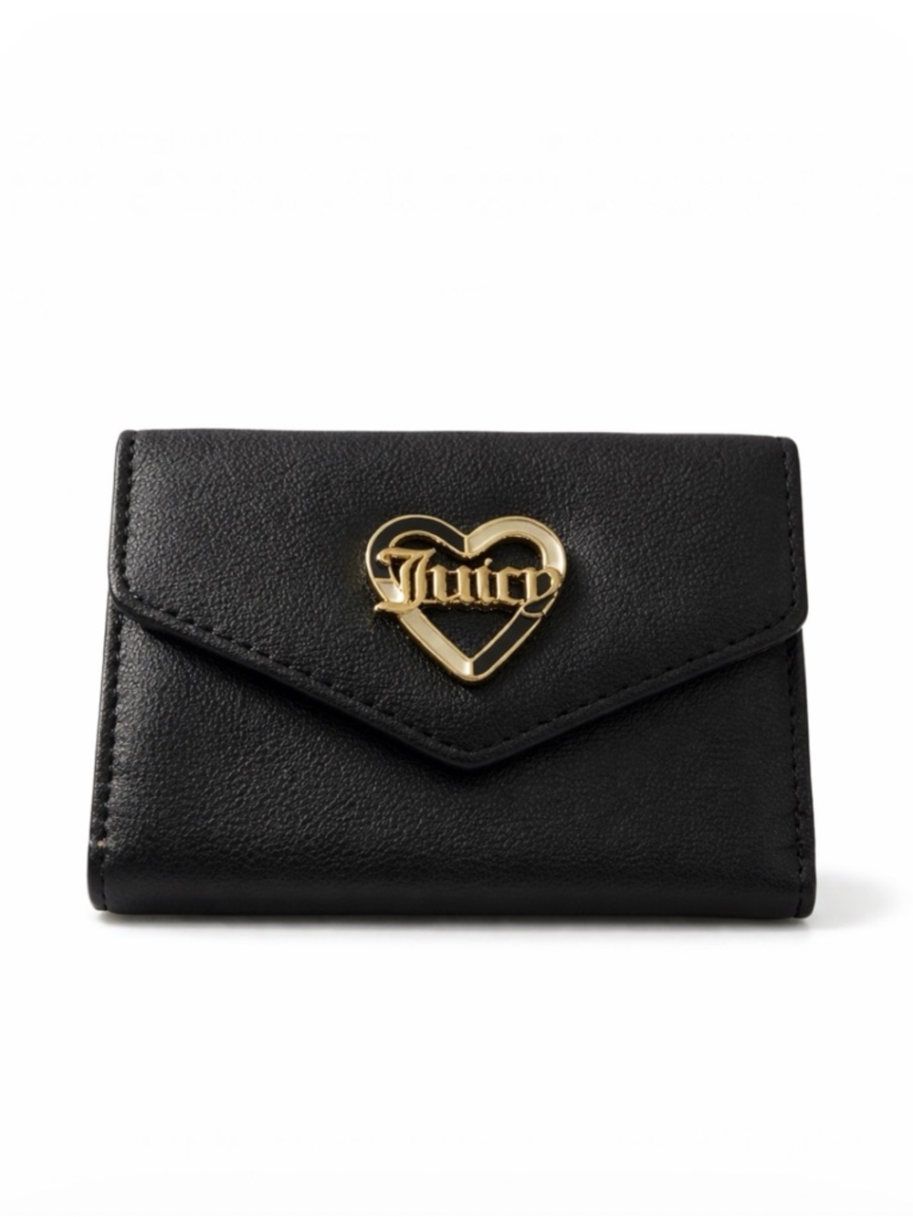 NWOT Juicy Couture Black Wallet with Gold Heart Logo